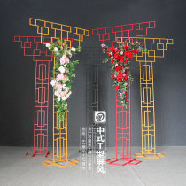 Spring New Year DP points Beauty Chen Wedding Celebration Props Chinese Screens T Shaped Road Leading Wedding Decoration Hem stage Background