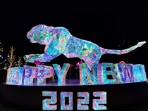 happy new year letter 2022 Cubic digital tiger year 12 zodiac New Year Spring Decorative Pendulum