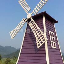 Spring Festival scene kindergarten lawn outdoor decoration greening scenic spot anti-corrosion wood electric windmill production