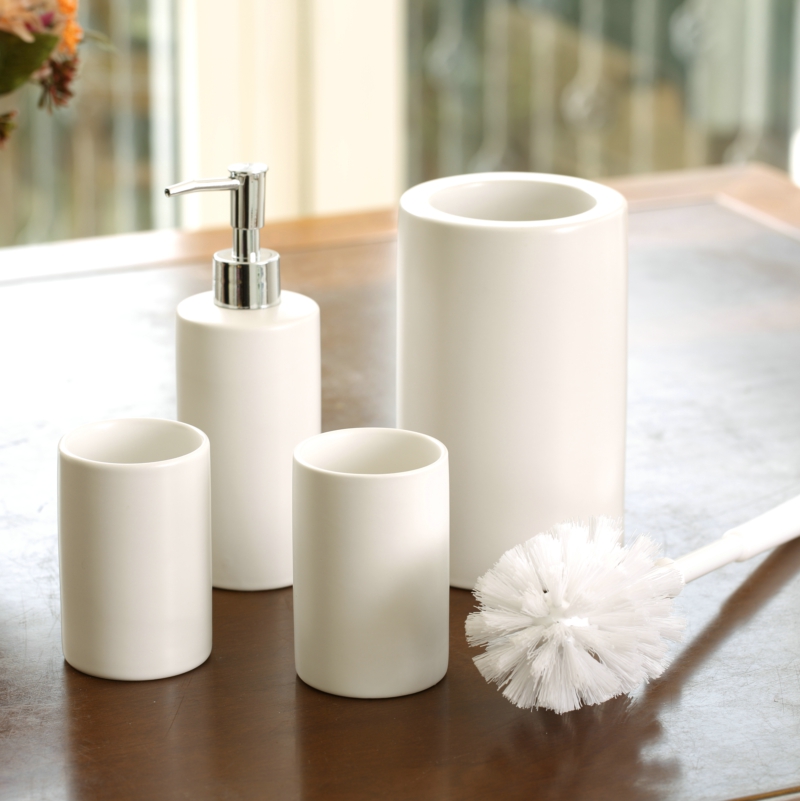 Eurostyle Minimalist Bath supplies Ceramics Bathroom Five Pieces Sets Wash Suit Combination Hotel Guest House Dressing Room Creativity