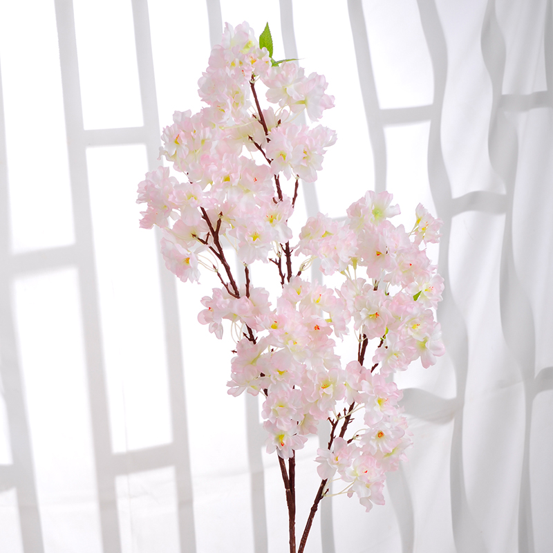 Cherry blossom simulation fake flower simulation parlor TV cabinet landing silk bouquet vase flower jacket decoration wedding celebration