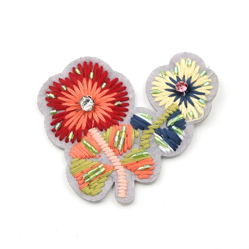 Тканевая заплатка с бриллиантами, модный и индивидуальный рисунок вышивки, субсидия на ремонт дырок в одежде, вышитая вручную бисером, универсальная декоративная заплатка