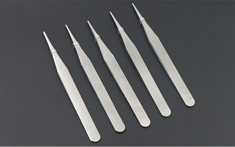 5 nhíp thép không gỉ vận chuyển công cụ khâu Clip Tự tay sửa chữa kẹp tròn mũi ba mảnh khuỷu tay - Công cụ & vật liệu may DIY khung thêu tranh chữ thập