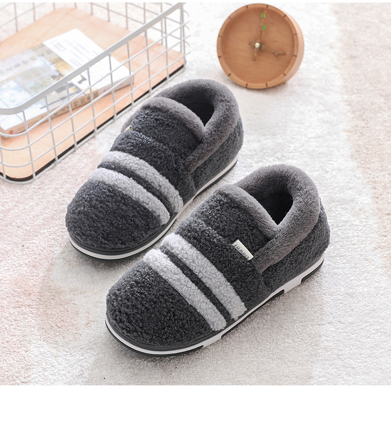 Giày cotton cũ của phụ nữ với mùa thu và mùa đông nhà trong nhà chống trượt ông bà bông trung niên dép nam và nữ nhà dép lê đi trong nhà