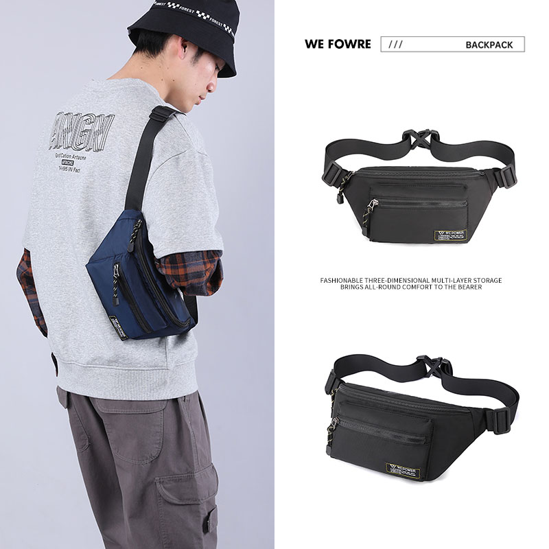 2022 new chest bag men's diagonal satchel multifunction large capacity Tide Card Purse BRIEF SINGLE SHOULDER SMALL Shoulder Bag