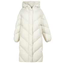 Sancai 2024 winter new style cloud goose down jacket long warm anti-velvet hooded down jacket lightweight bread jacket for women