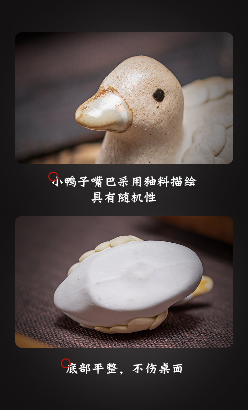 Wilson of refueling duck day jingdezhen ceramic furnishing articles express little ducks manual desktop decoration on the tea table of tea of a pet