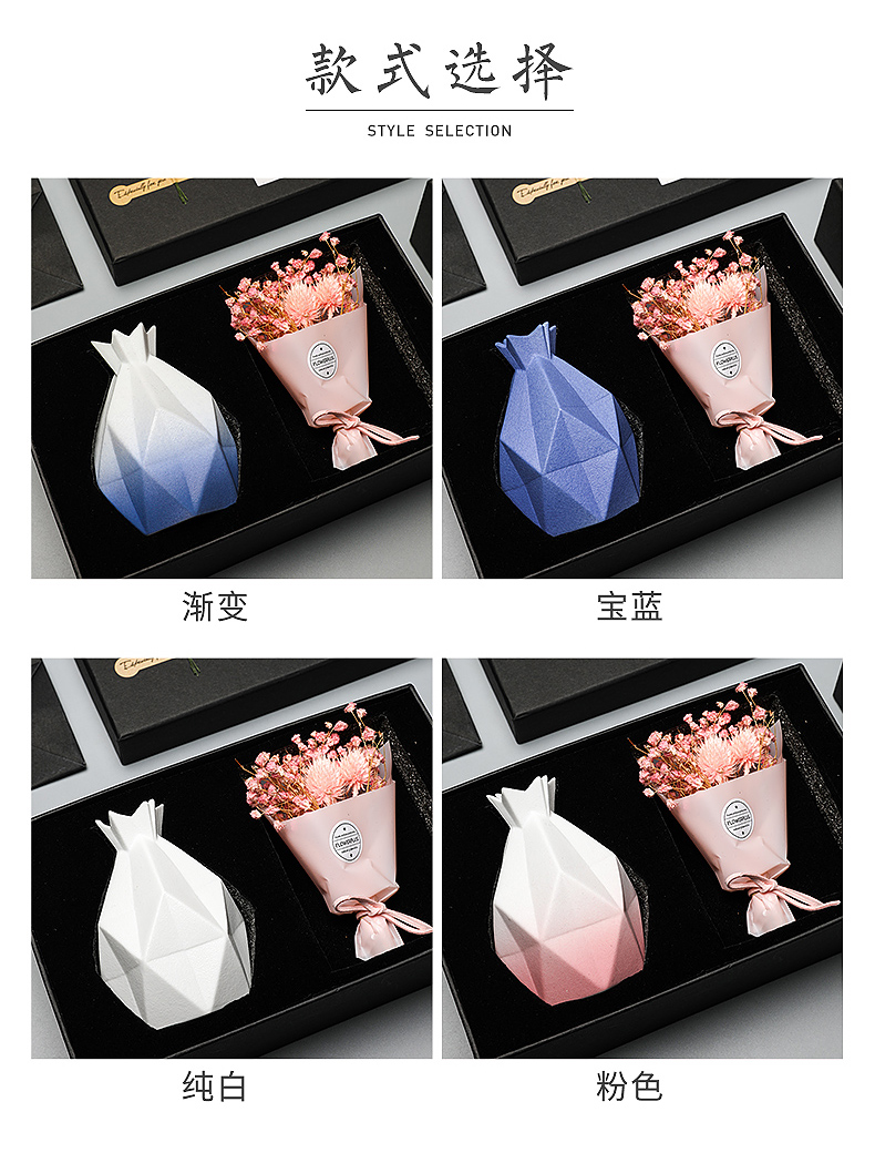 Wilson of day living flower ceramic vase combination the girlfriend gifts gift mom high - grade practical creative gift box