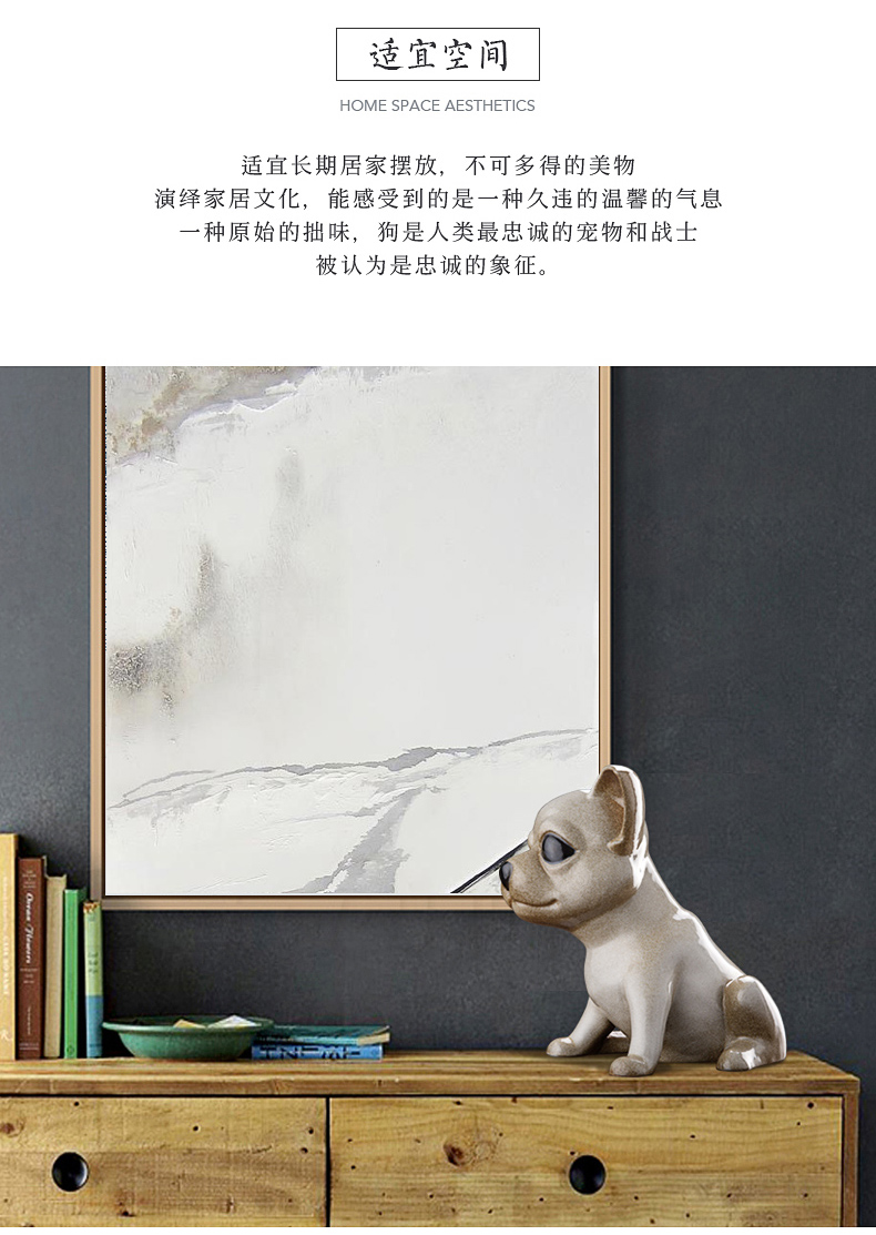 The chihuahua Wilson of jingdezhen day furnishing articles home sitting room indoor soft adornment ceramics handicraft express it in dog