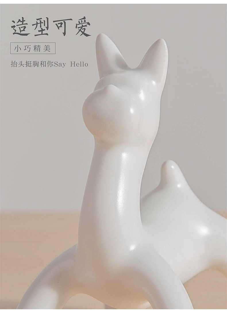 "Social" dog "ceramic furnishing articles desk bookcase mini dog home decoration simple lovely gift