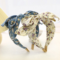 European and American new hairbands fashionable printed hair accessories bow hairpins for girls going out bundle F402