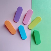 Summer new macaron color high-end round hair clip bangs clip cream glue hair clip diy duckbill clip