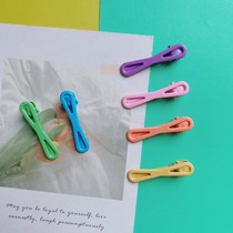 Rainbow candy color 4cm eight-character clip for children spray-painted duckbill clip DIY headwear accessories hair clip