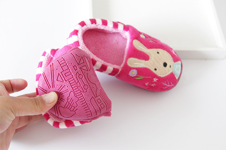 Pantoufles enfants en suède pour hiver - semelle plastique - Ref 1008465 Image 13