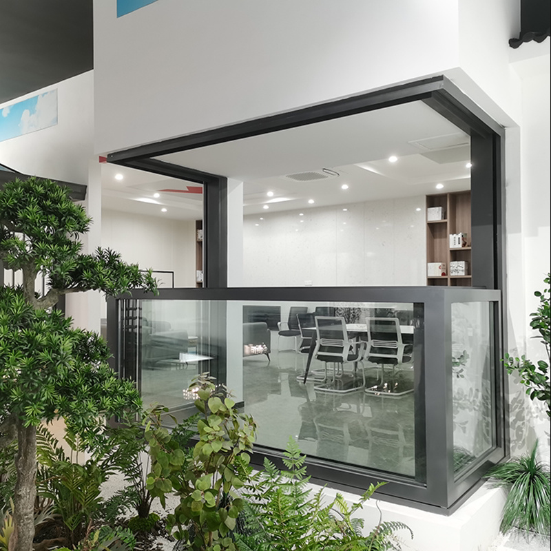 Shanghai intelligent electric lifting balcony window aluminium alloy sealing balcony broken bridge aluminium doors and windows up and down lifting window customization