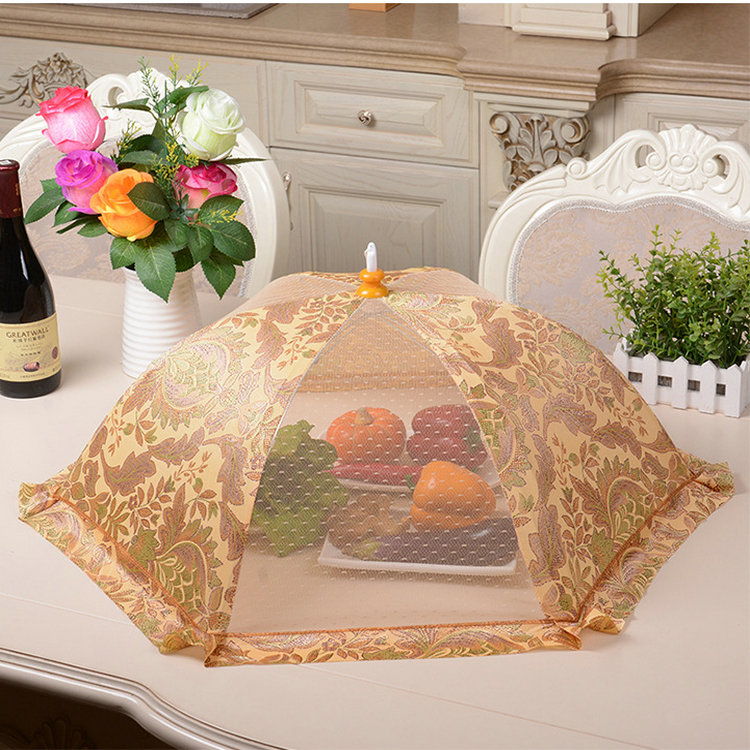 Foldable dining table cover anti-fly meal cover rectangular food cover round cover vegetable cover dining table cover vegetable umbrella