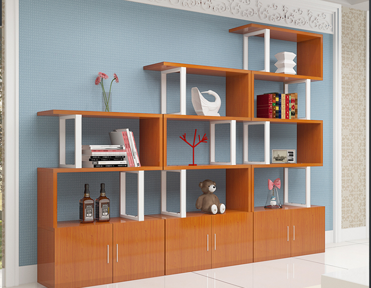 Phòng khách Tủ kết hợp miễn kệ đa chức năng nhỏ gọn tủ nền kinh tế hiện đại với kệ cửa tủ sách - Buồng tủ quần áo cánh lùa