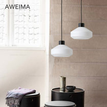 Danish design modern minimalist restaurant glass chandelier Nordic bedside kitchen study Japanese chandelier