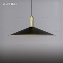 Danish design Nordic extremely simple modern chandelier retro single head Horn l Black led Restaurant hanging lamps