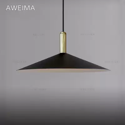 Danish design Nordic minimalist modern chandelier Retro single-head horn l Black led dining room chandelier