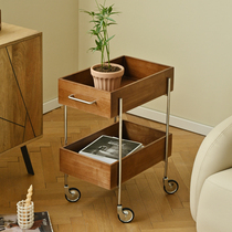 NASO that medieval stainless steel small cart removable double shelf log living room sofa edge a few