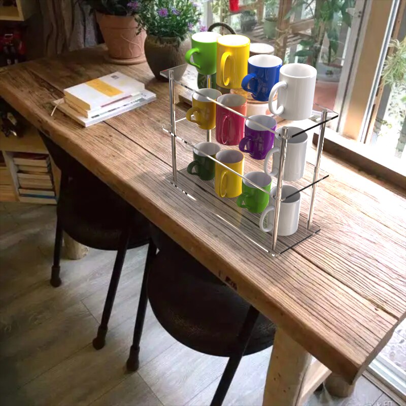 Table cup shelves in wind multilayer acrylic cosmetic coffee cup finishing shelves
