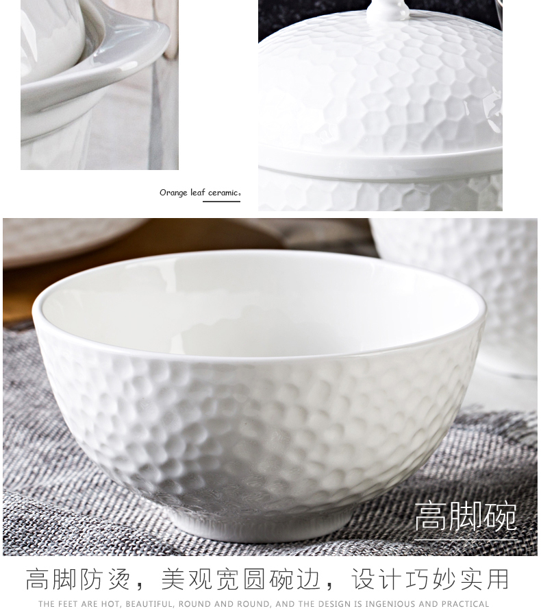 Orange leaf ipads porcelain tableware under the glaze color dishes suit Chinese dish combination JingNing home European jingdezhen ceramics