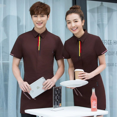 Отель Hotel Office Работая одежда короткая -китайская китайская еда ресторан ресторан чайная башня Горячие гостиные гостиница мужская женщина осенние работы с длинными рукавами