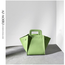 (British AJ AOIRJ) niche design premium sense wing bag leather handy vegetable basket bag shoulder womens bag
