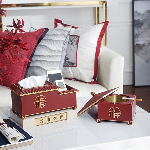 Новый китайский стиль для дома, гостиной, журнальный столик, многофункциональная коробка для салфеток, ящик для хранения с дистанционным управлением, офисная бумажная коробка, украшение