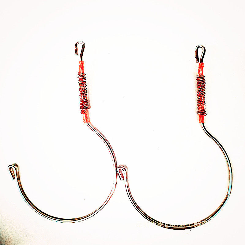 Traditional old-fashioned aluminum metal thickened mosquito net hook large three-door glue curtain mosquito net old hook