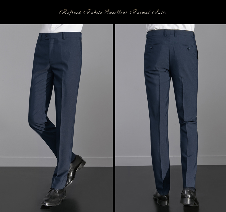 Ai Fans House Mùa xuân dày Navy xanh Quần Jacquard Kinh doanh Slim Nam Suit Quần Quần mẫu quần tây nam đẹp 2021