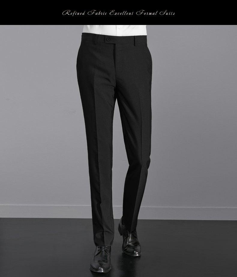 Nhà của người hâm mộ Tê giác Tê giác Quần đen Twill Quần kinh doanh Slim Nam Suit Suit Quần nóng miễn phí Quần nam đồ tây