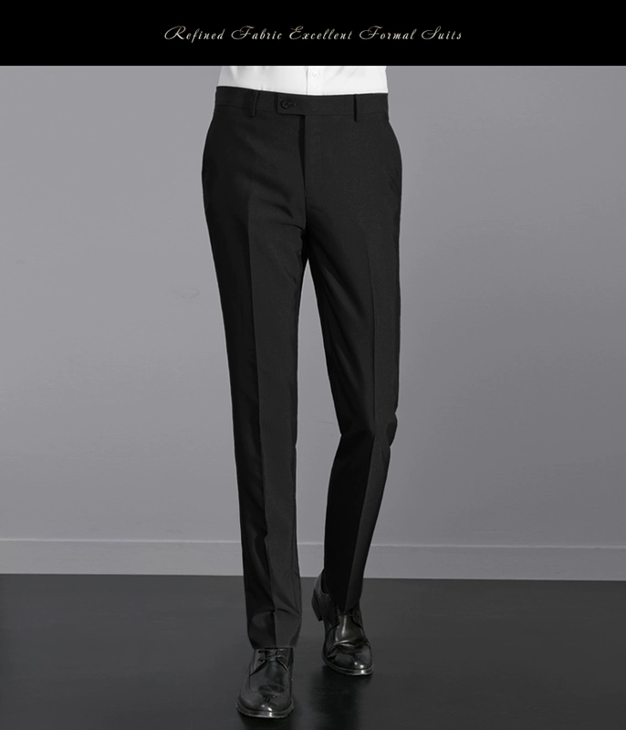 Nhà của người hâm mộ Tê giác Tê giác Quần đen Twill Quần kinh doanh Slim Nam Suit Suit Quần nóng miễn phí Quần nam vest nam