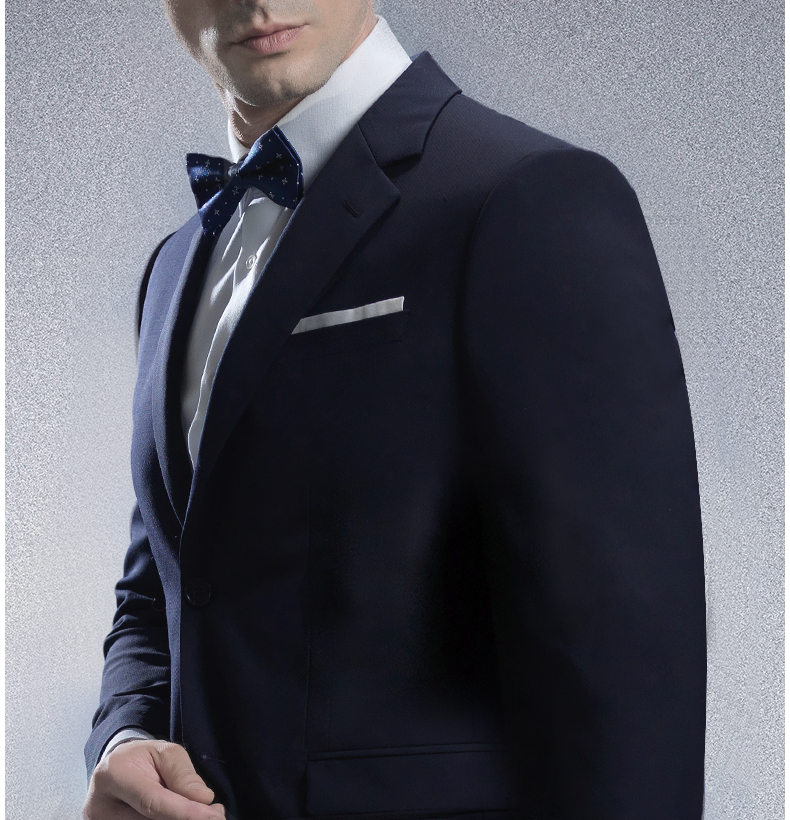 Ai Fans House New Wool Men Blazer Business Slim Navy Blue Wool Suit Suit Men Dress quần tây nam