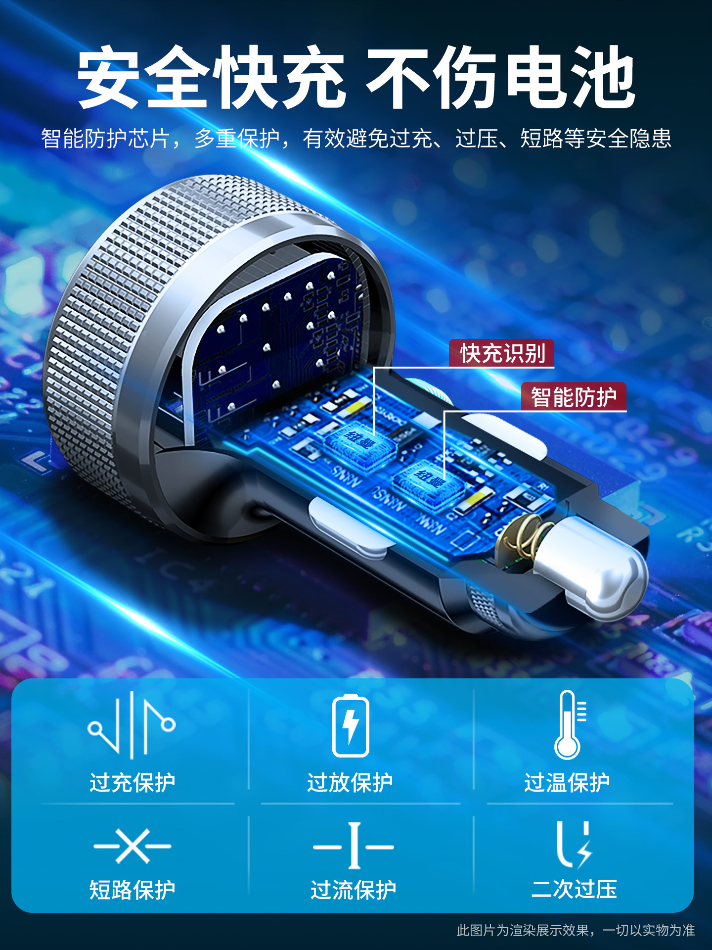 Newman Car Charger Super Fast Charging Dual Cigarette Lighter Adapter for Car Use, Fast Mobile Phone Car Charger