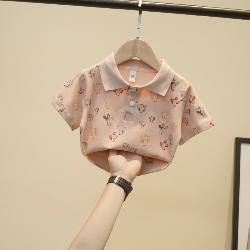 South Korean boy's new short sleeve POLO shirt T-shirt Summer clothing children 1-year-old 3 baby boy blouse