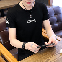 Short-sleeved t-shirt mens cotton summer Korean version of the trend wild round neck half sleeve personality fashion mens t-shirt tide brand