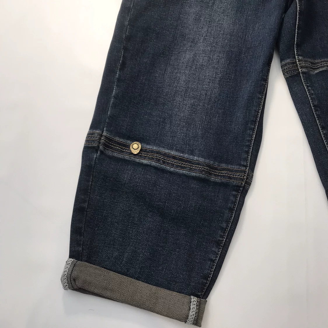 Denim demi-season jeans, elastic trousers, plus size, oversize, loose fit, high waist