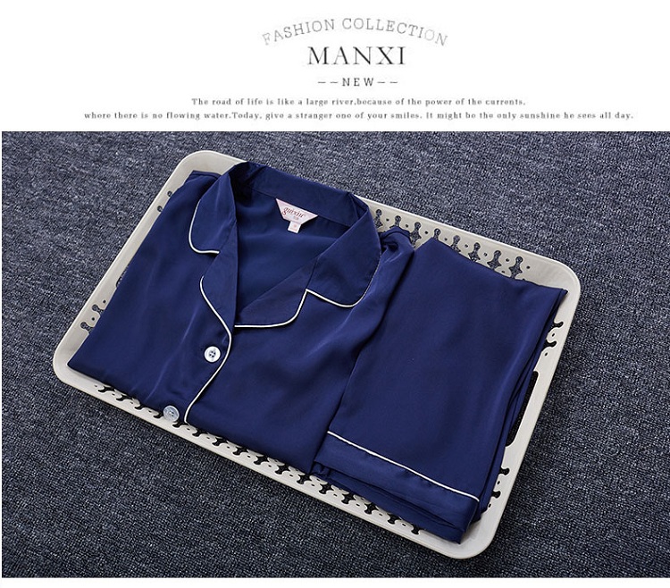 Pyjama mixte en Soie à manches longues - Ref 3006013 Image 16