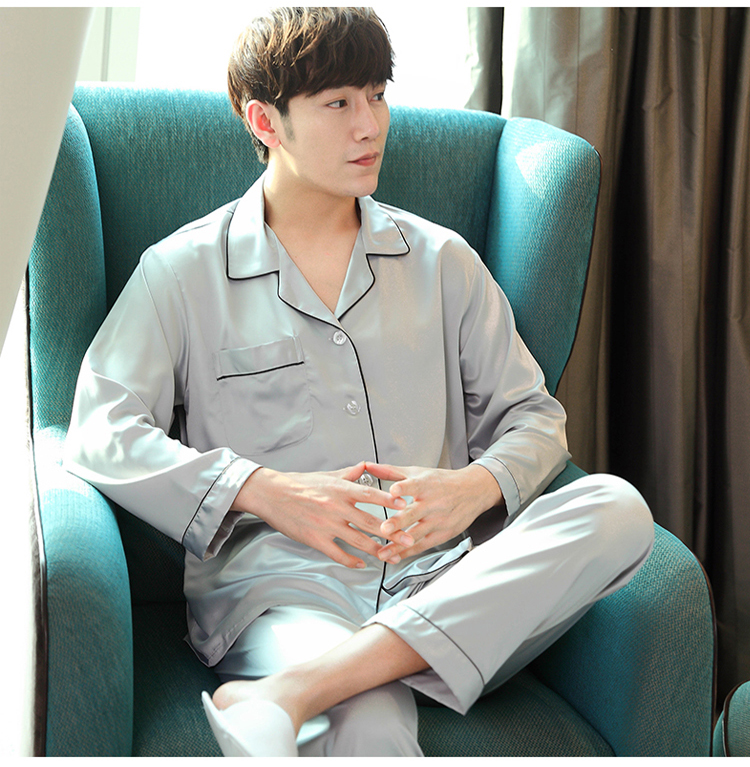 Pyjama mixte en Soie à manches longues - Ref 3006013 Image 29