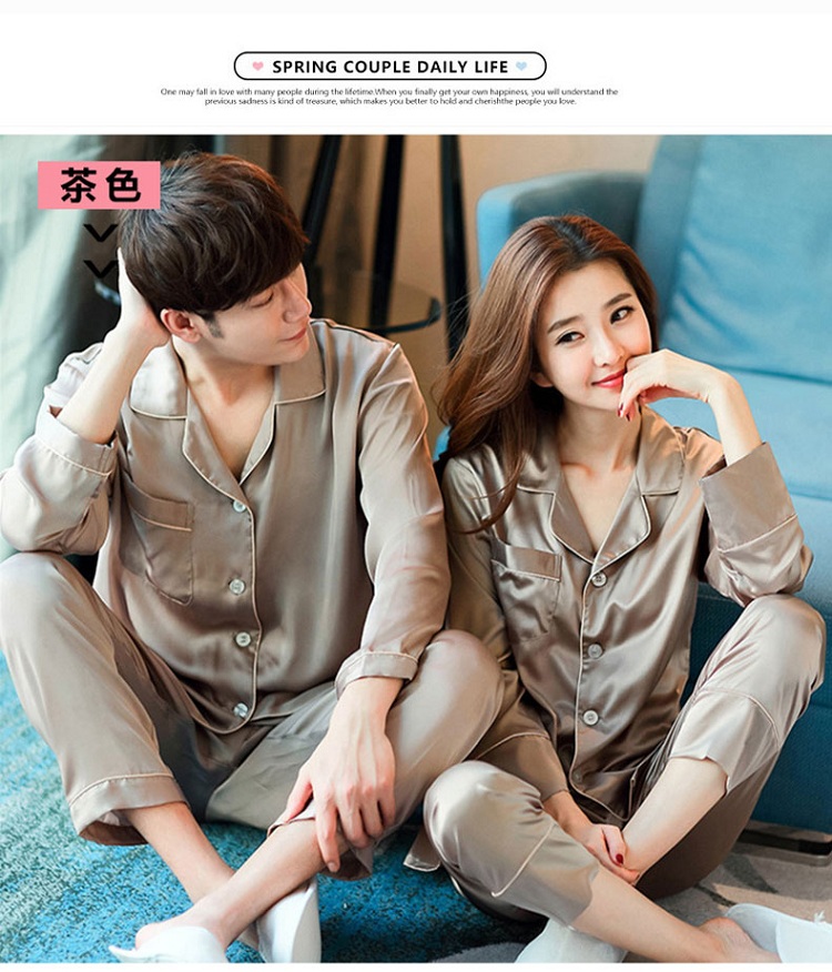 Pyjama mixte en Soie à manches longues - Ref 3006013 Image 19