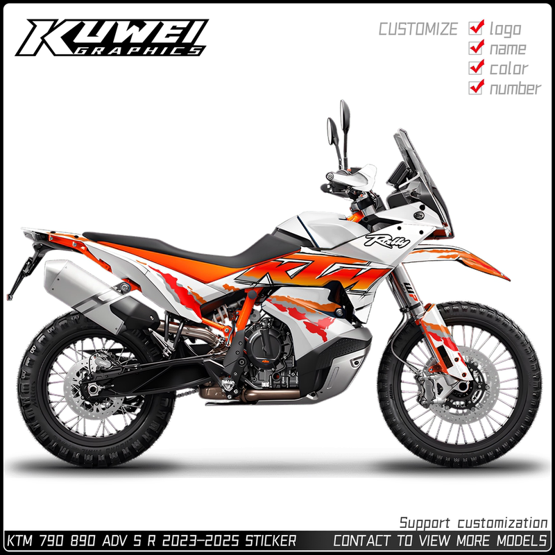 Suitable for 2023-2026 Ktm 790 890 Adv Rally Stickers, Decals, and Color Stickers