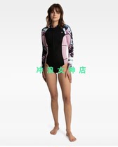 Hurley 2mm surfing cold-proof clothing wetsuit snorkeling half-length one-piece long-sleeved womens surf wetsuit