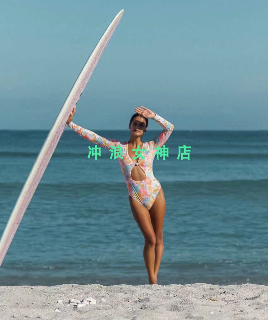 Goddess Tongan Billabong Surfing sunscreen with snorkeling swimwear swimsuit Long sleeves conservative Summer woman UPF50 