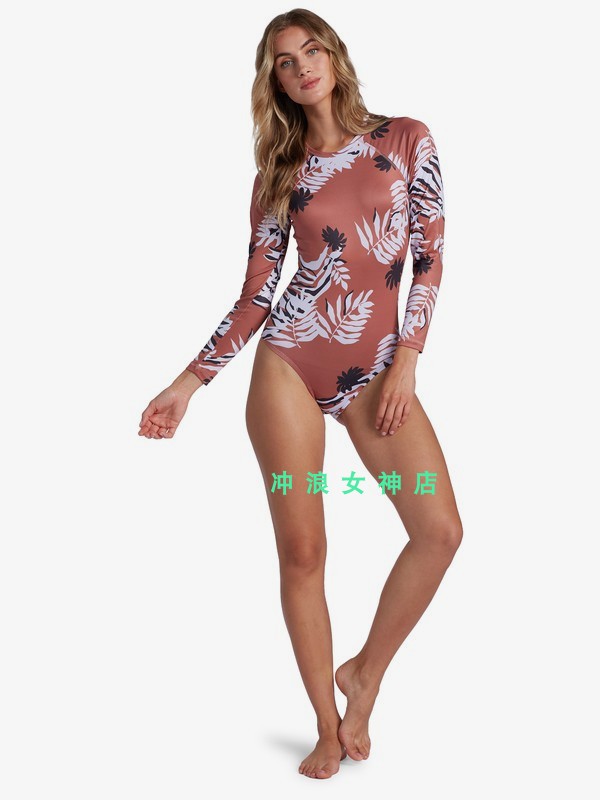 New Roxy surf sunscreen with long sleeve jellyfish Wetsuit Spa Swimsuit Behind the Summer Daughter