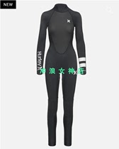 新款Hurley3 2mm滑水冲浪防寒服全身湿衣潜水服冬女SURF FULLSUIT