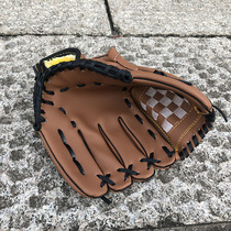 Shibalong leather thickened baseball gloves Childrens youth adult catcher pitcher baseball gloves Catch gloves softball