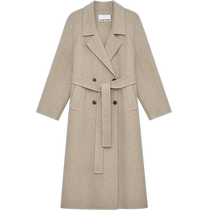 (Limited time drop) orange desire double-sided waist-cinching lazy woolen coat 2022