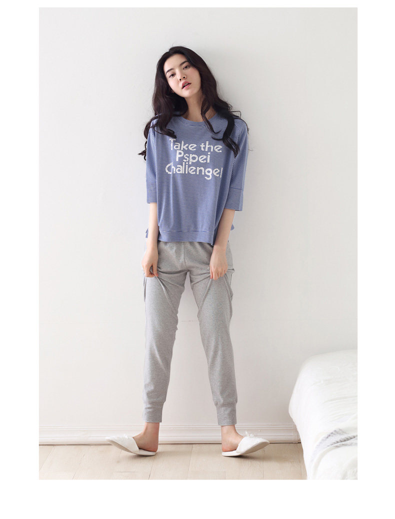Pyjama pour femme en Coton à manches - Ref 2993100 Image 14